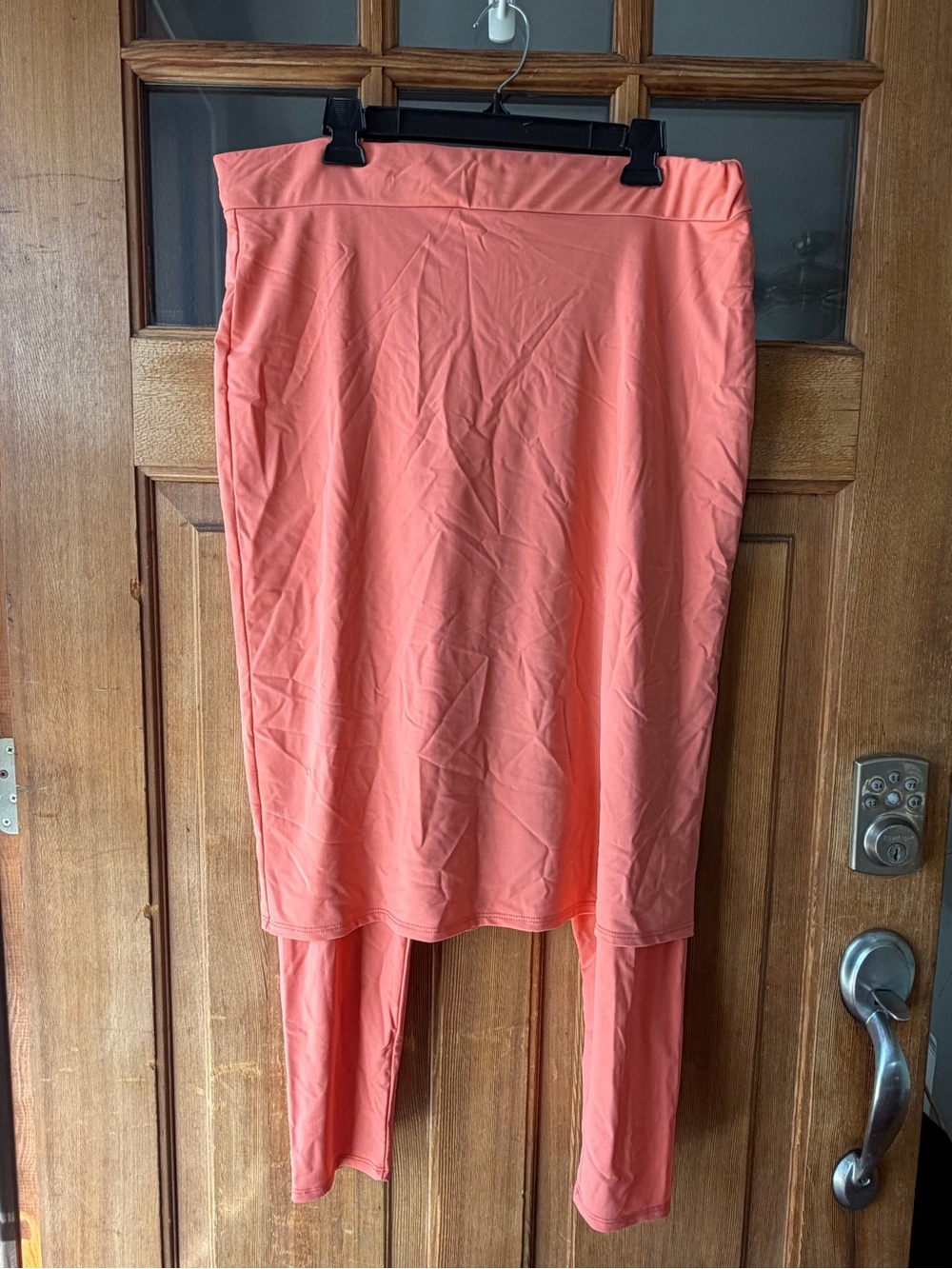 Women’s Coral/Apricot Skirted Leggings - Versatile Pull-On Style